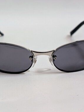 Share NWT Vintage 90's Rectangle Metal Designer Sport Sunglasses (S. Silver)